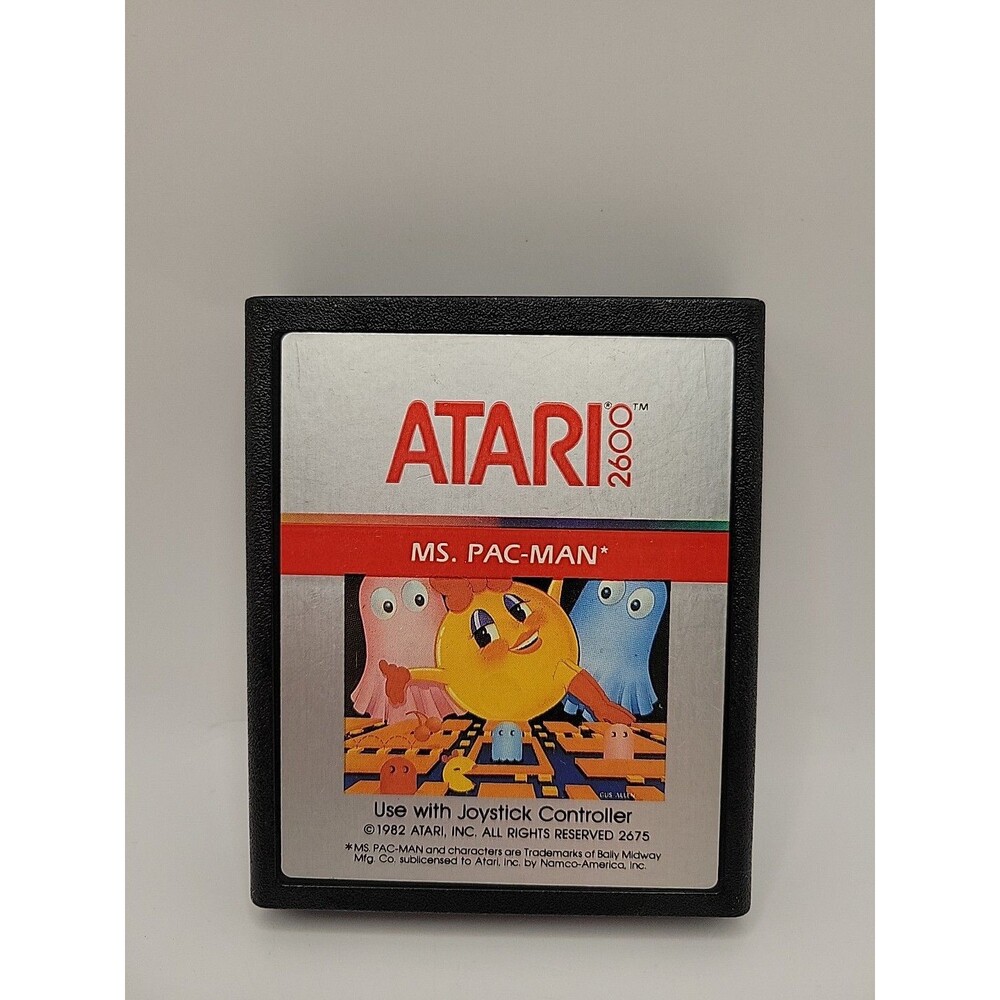 Ms. Pac-Man Atari 2600 1982 Authentic Cartridge Only Vintage Video Game